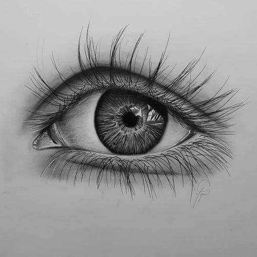 眼睛素描画欣赏