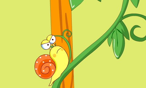 蜗牛与黄鹂鸟简笔画图