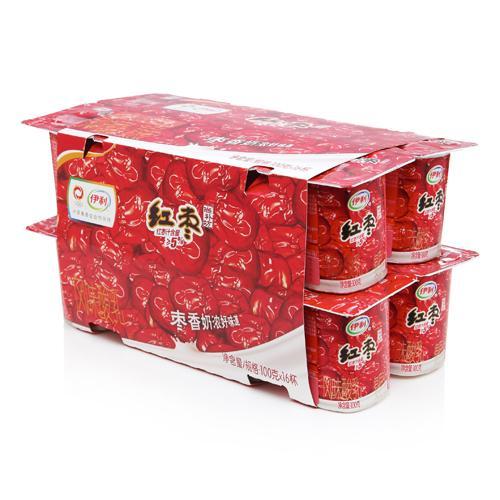生鲜食品 肉类海鲜低温 低温奶制品 酸奶 伊利 伊利红枣风味乳酸100g*