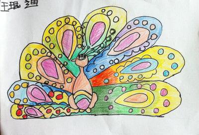 孔雀怎么画儿童画 孔雀画图简笔画关于孔雀开屏及简笔画孔雀的画法