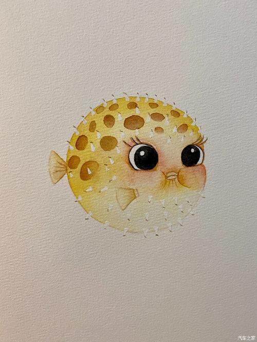 水彩解锁的领克06配上气鼓鼓的河豚可爱到冒泡