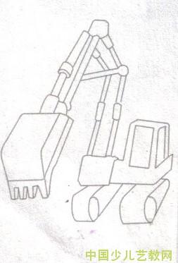 画挖土机简笔画儿童画视频教程