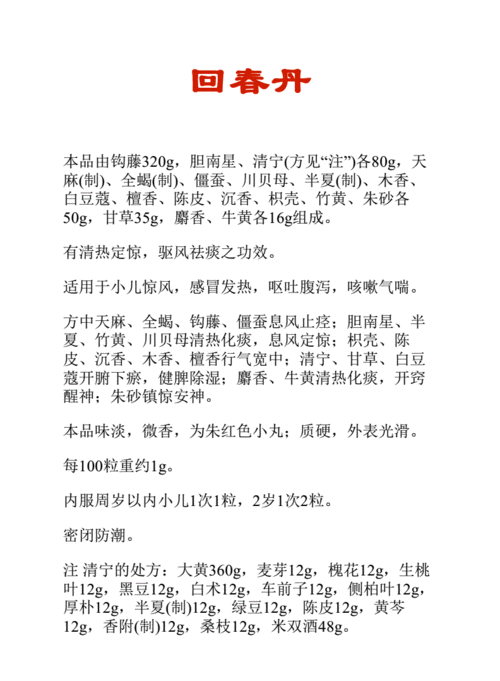 中药知识文库:回春丹.pdf 4页