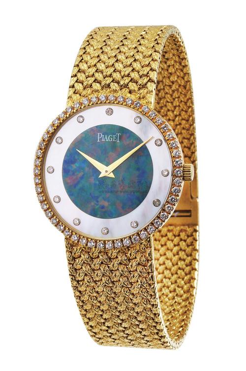 0088伯爵18k金原装钻石圈奥宝贝壳面钻石字手动上炼连原装带男装腕表