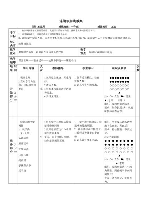 连续单脚跳教案
