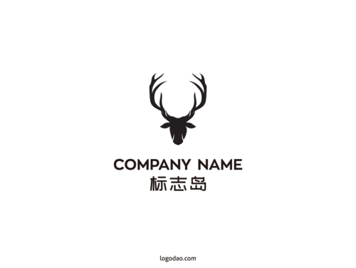 动物主题鹿头创意logo设计简洁鹿头动物标志图片欣赏