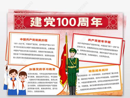 中国共产党成立100周年手抄报建党手抄报