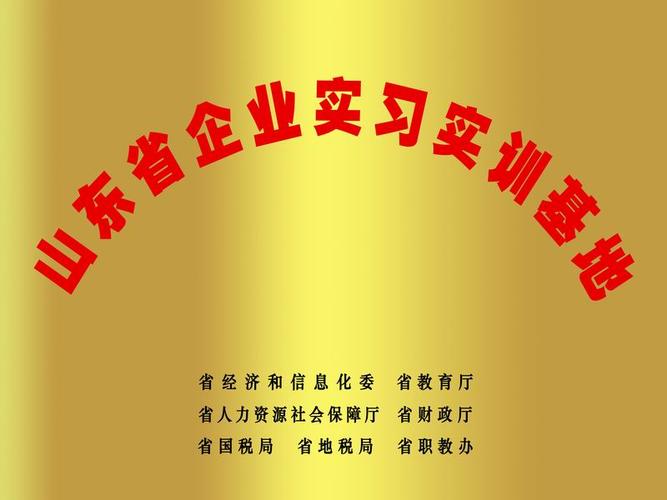 公司被认定为"山东省企业实训基地"
