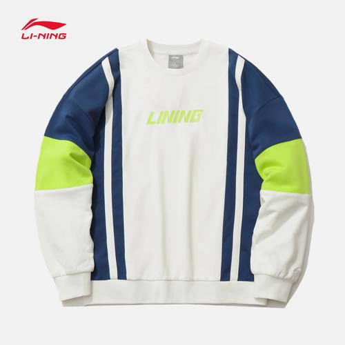 李宁卫衣男士2021秋季新款运动时尚系列套头长袖圆领宽松运动服