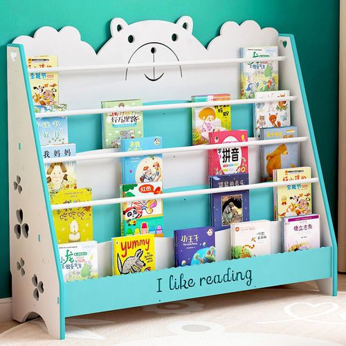 儿童书架家用落地婴儿宝宝书架简易收纳架书柜小书架