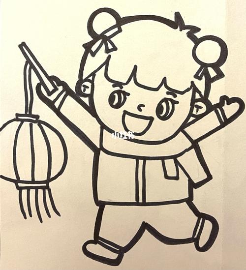 新年主题 单个人物造型练习(线稿未上色)