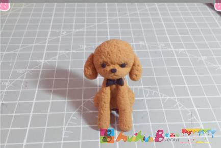 非常可爱的小泰迪粘土狗制作方法