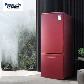 松下(panasonic)两门冰箱168升上下门化妆品迷你mini小电冰箱风冷复古