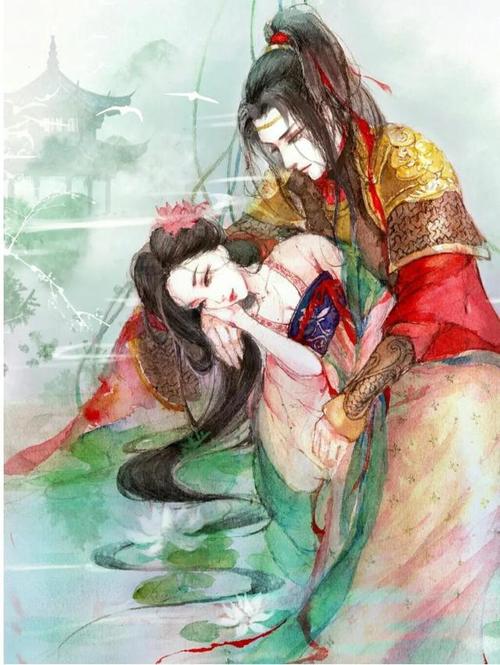 夫妻古风系列插画