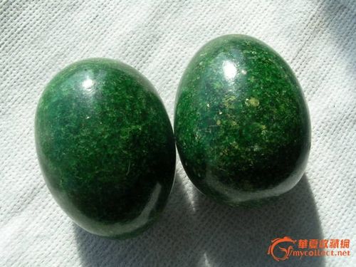 卵形蛋形.绀青翠把玩件一对