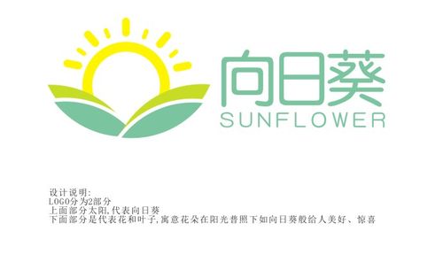 "向日葵"花店logo设计