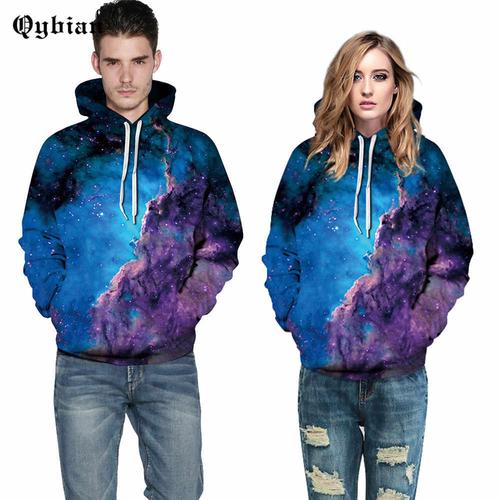 qybian space galaxy cloud prints 3d men women hoodies sweat
