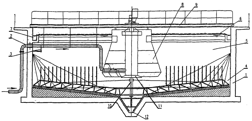 cn201458940u_一种排泥水高效浓缩池有效