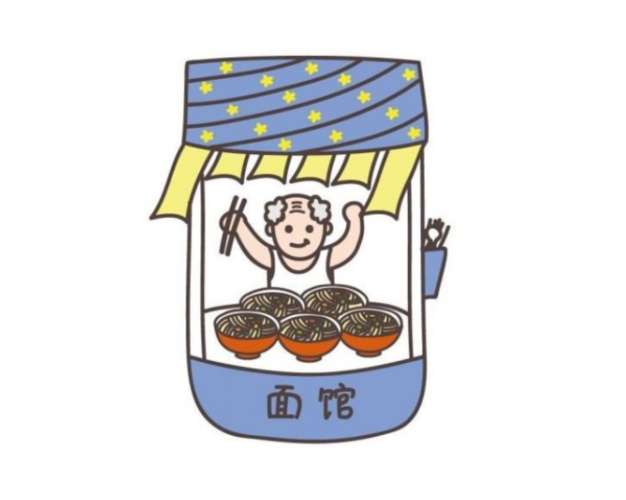 超可爱的各种小吃店铺的简笔画详细步骤教程