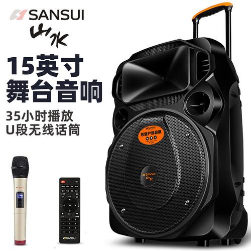15英寸广场舞音响 大功率移动蓝牙户外舞台音响音箱 便携式户外音响