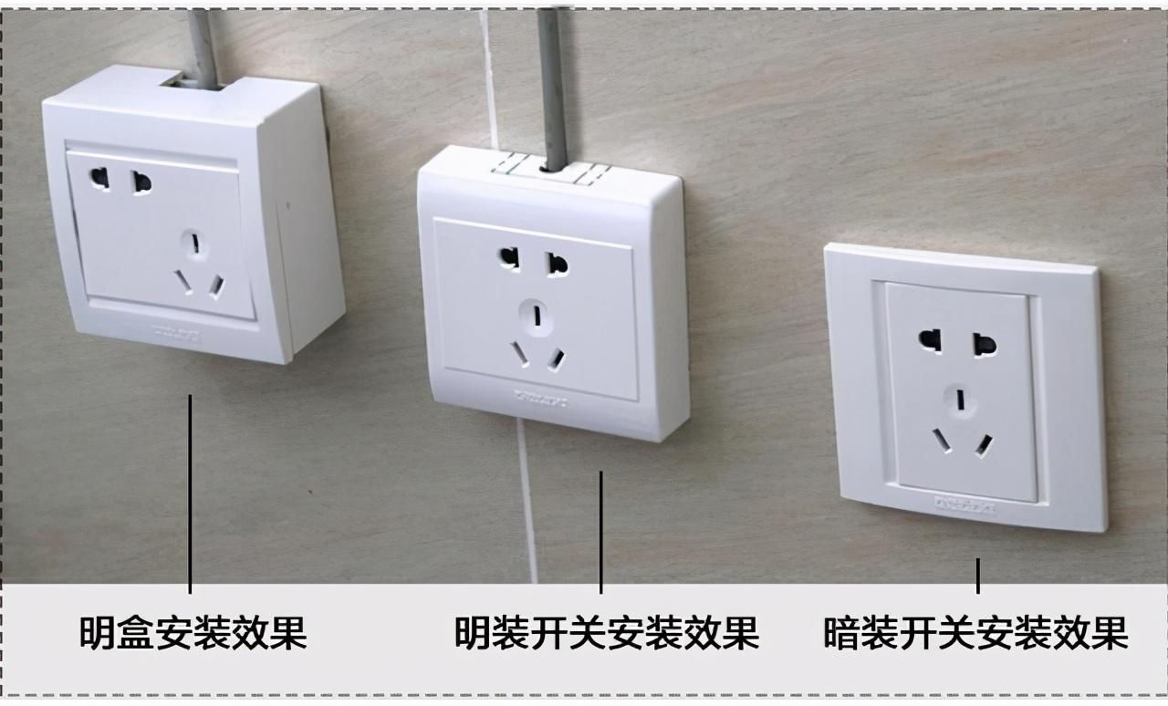 再者,明装电线需要搭配明装接