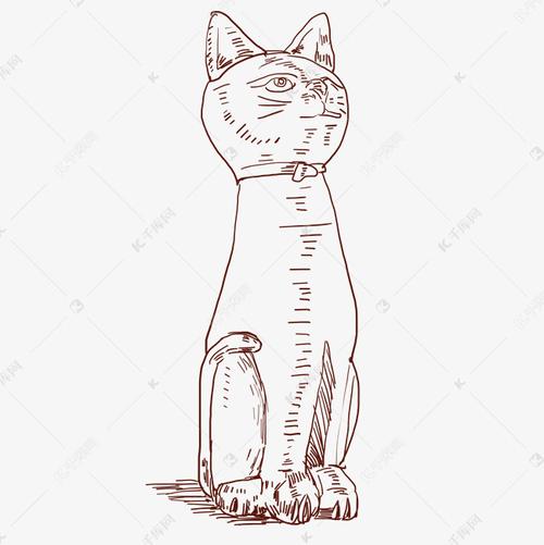 客厅摆件小动物线稿