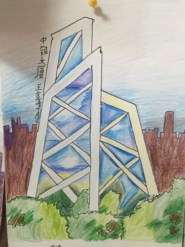 暑期建筑速写班,今天学习贝聿铭老爷爷的优秀作品:中银大厦,给建筑