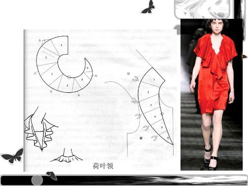 衣领结构设计 荷叶领