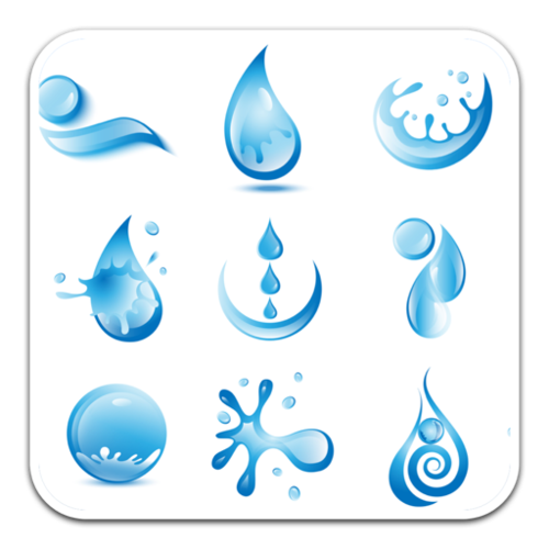 天然水标签及标志矢量图