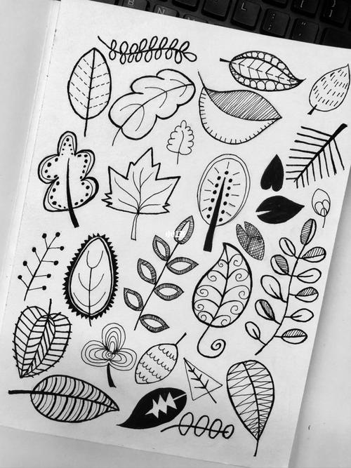 简笔画|简单一看就会的叶子_简笔画_临摹_速写_装饰画