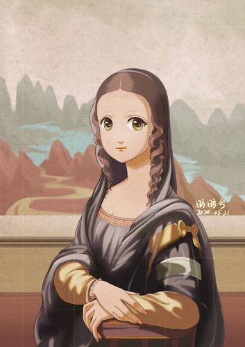 蒙娜丽莎|插画|创作习作|昉昉兮 - 原创作品 - 站酷