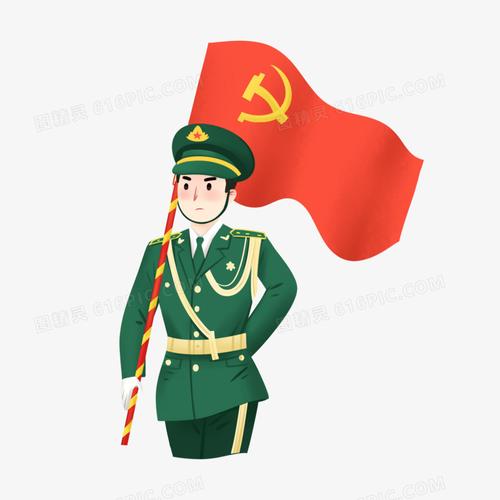 卡通手绘陆军军人免抠元素