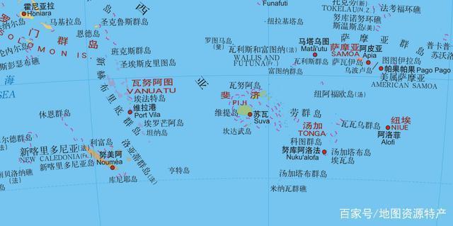 斐济群岛地图,瓦努阿图地图