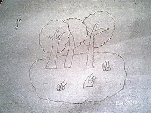 简笔画三棵树的画法