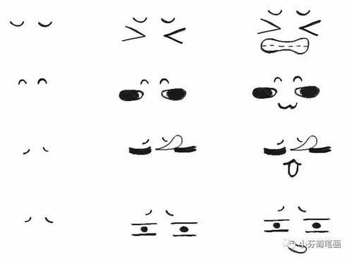 超简单的表情简笔画萌萌哒内附教程