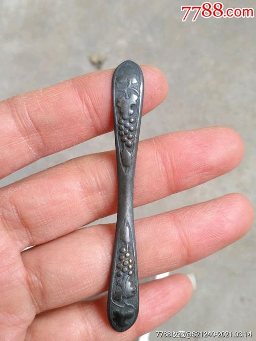 清末民国银簪葡萄图发钗老银簪子发饰旧银器老发箍簪有款识