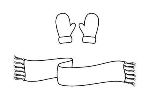 围巾简笔画可爱