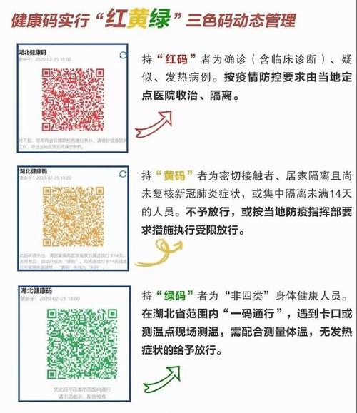 目前,湖北的健康码分为"绿码","黄码"及"红码"三种颜色.