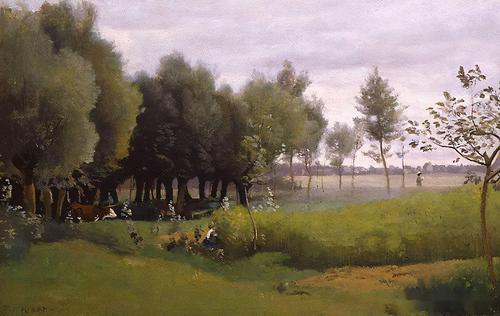 法国写实主义风景画和肖像画家柯罗油画作品欣赏