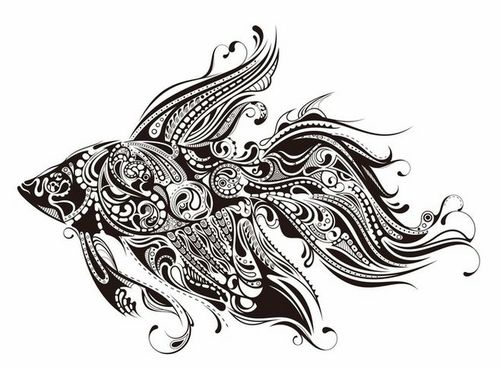 插画/漫画 黑白装饰画图样