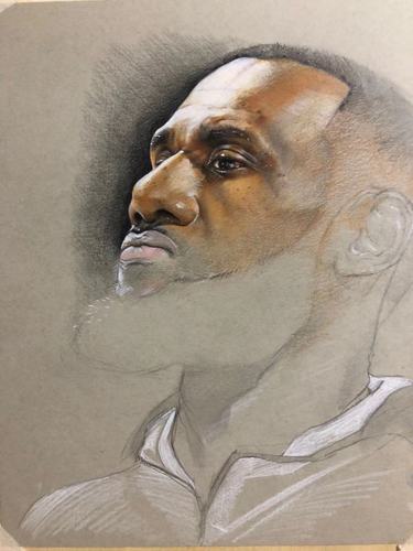 彩铅手绘詹姆斯