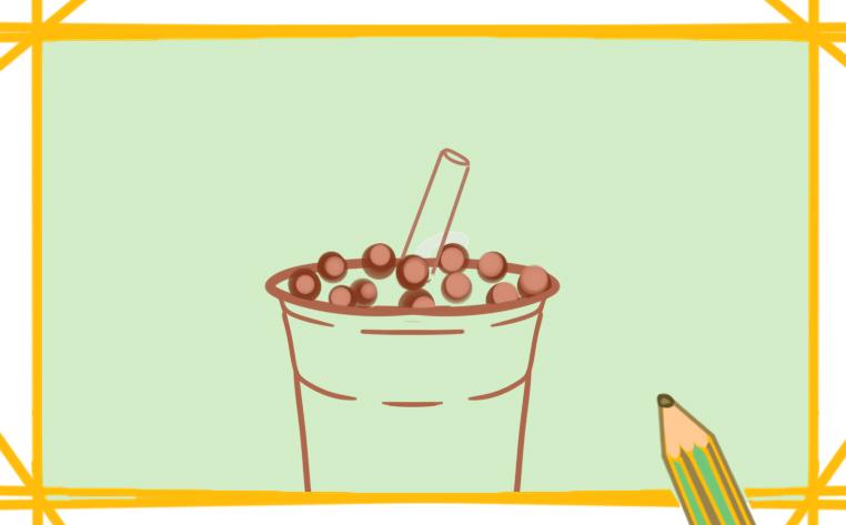 奶茶简笔画可爱卡通的图片教程