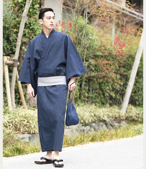 【男士和服】日本传统和服浴衣日式和风cos正装传统浴衣睡衣纯棉套装