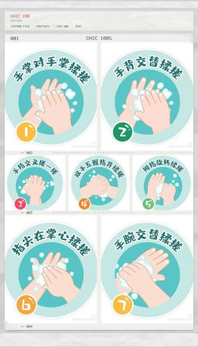 引导幼儿正确使用七步洗手法.