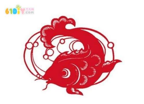 注意突出动物的特征部分:鱼的流线形身体,排列有序的鱼鳞2,剪制