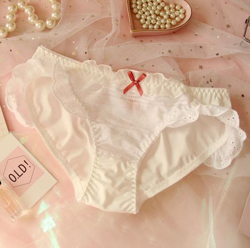 日本日系甜美洛丽塔可爱性感蕾丝仙纯棉白色内裤少女心胖次