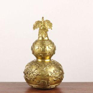 纯铜葫芦摆件四季平安葫芦家居装饰品摆设客厅中式工艺品礼品摆件