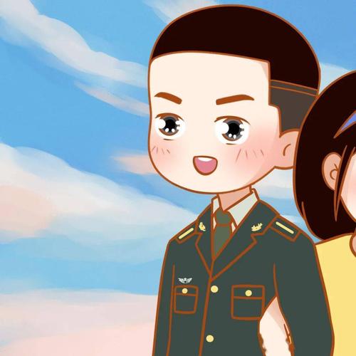 军人情侣头像,来一波秀恩爱的!