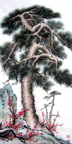 大雪压青松青松挺且直