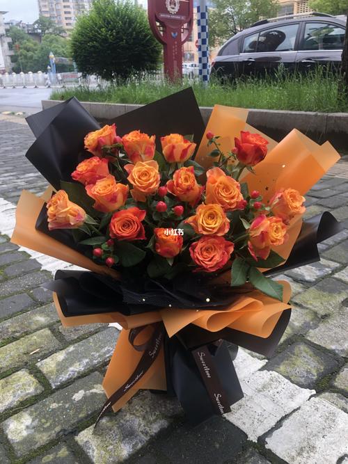 火焰玫瑰花束_玫瑰花束_艺尚鲜花(四海路店)自由行热门攻略_鲜花_花束
